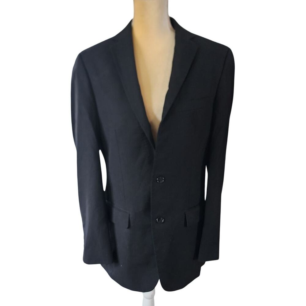 Apt. 9 Men's Black Slim Fit 2 Button Closure Career Blazer Suit Coat Size 40L